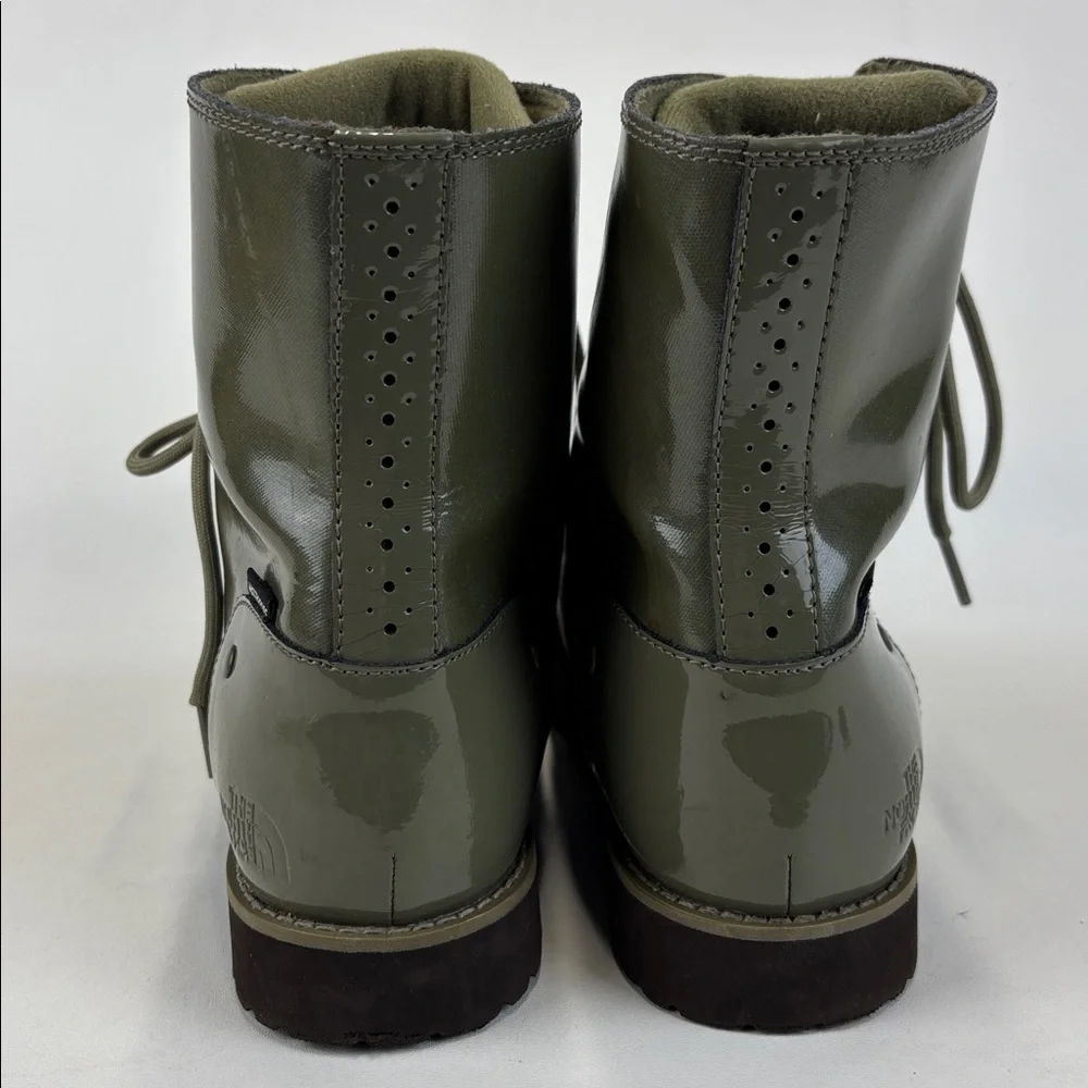 THE NORTH FACE Ballard Patent Leather Women's Green Waterproof Boots Size 7